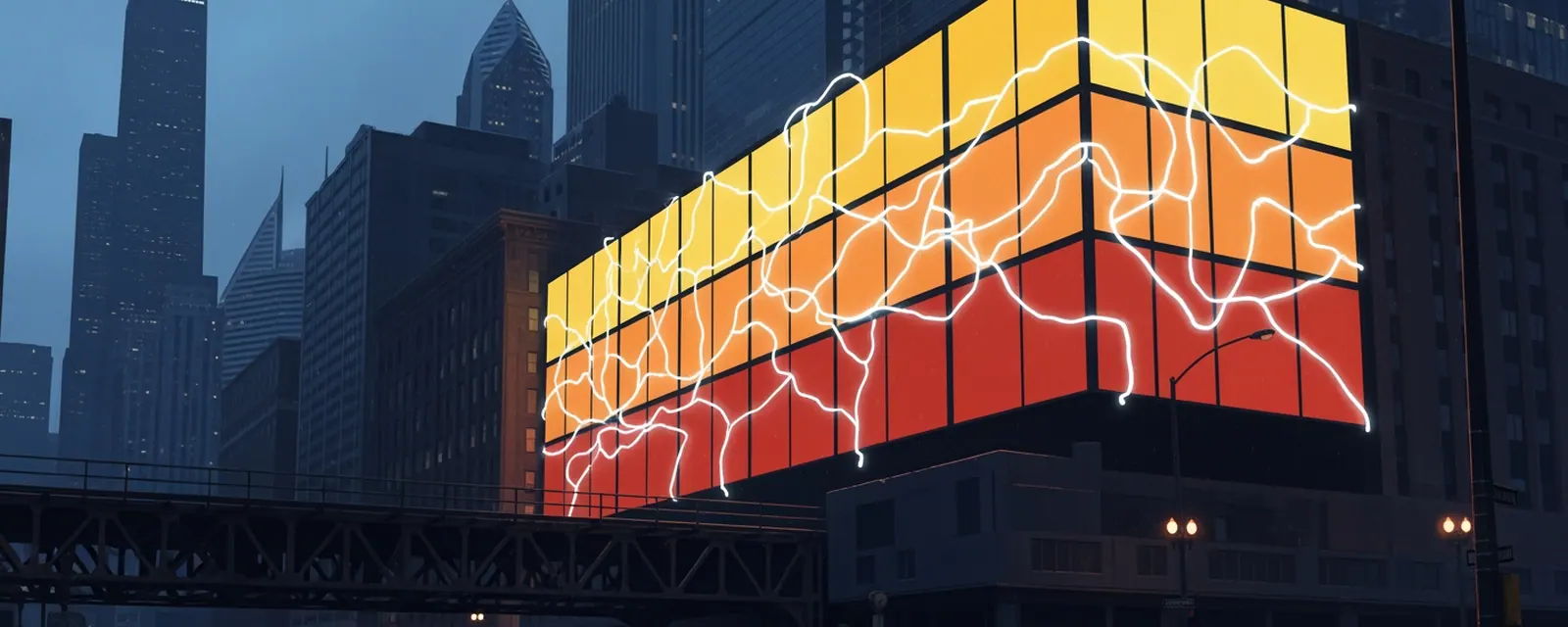 AdTech industry in Chicago — illustrated cover for the AdTech Landscape of Chicago