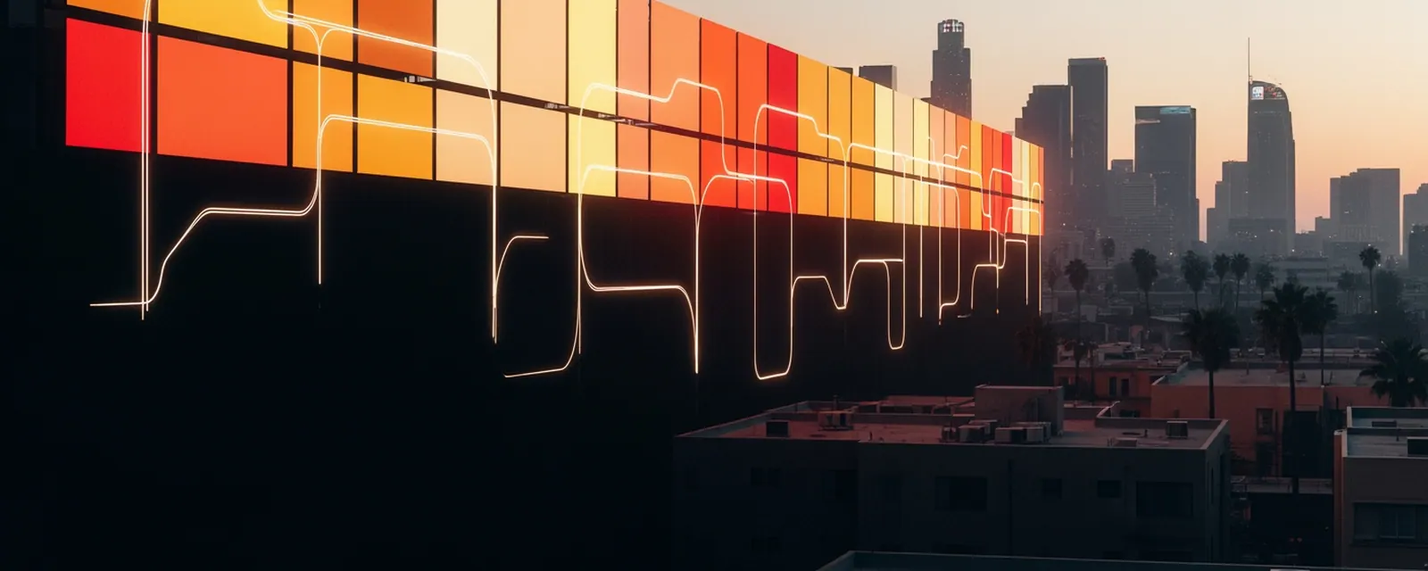 AdTech industry in Los Angeles — illustrated cover for the AdTech Landscape of Los Angeles