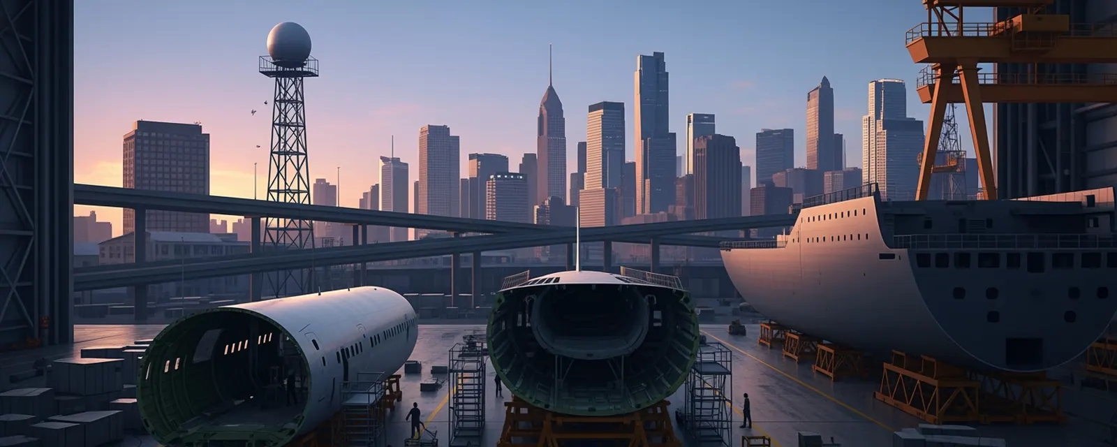 Aerospace, Maritime and Defense industry in the United States — illustrated cover for the Aerospace, Maritime and Defense Landscape of the United States