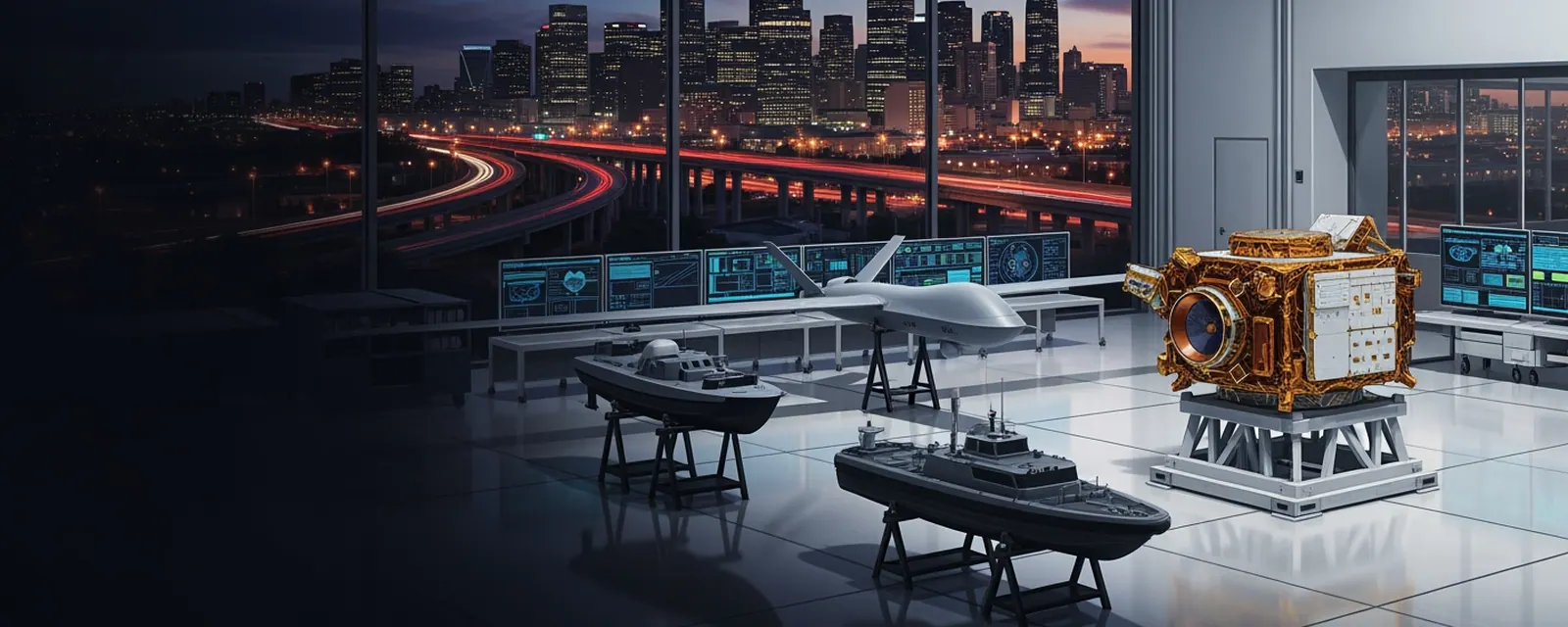 Aerospace, Maritime and Defense Tech industry in the United States — illustrated cover for the Aerospace, Maritime and Defense Tech Landscape of the United States