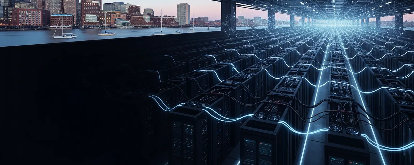 AI industry in Boston — illustrated cover for the AI Landscape of Boston