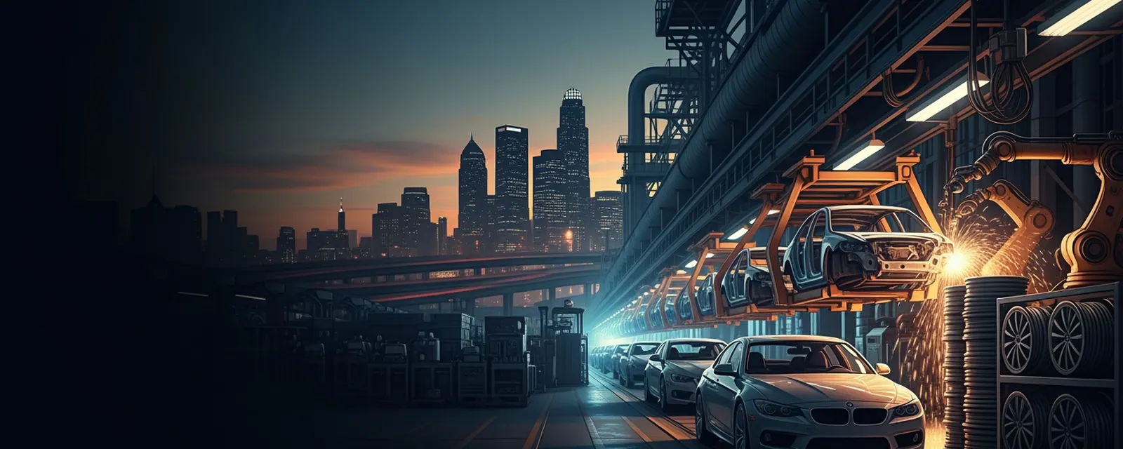 Auto industry in the United States — illustrated cover for the Auto Landscape of the United States