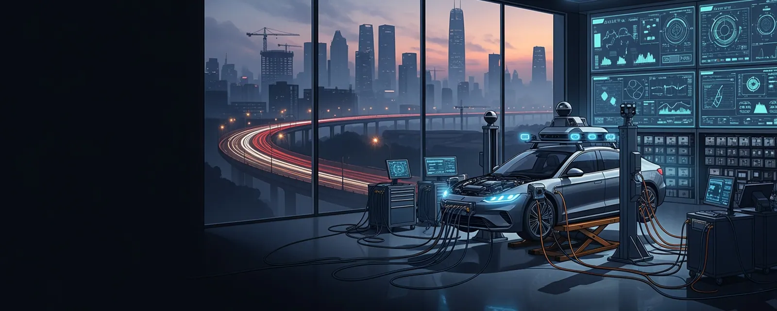 Auto Tech industry in China — illustrated cover for the Auto Tech Landscape of China