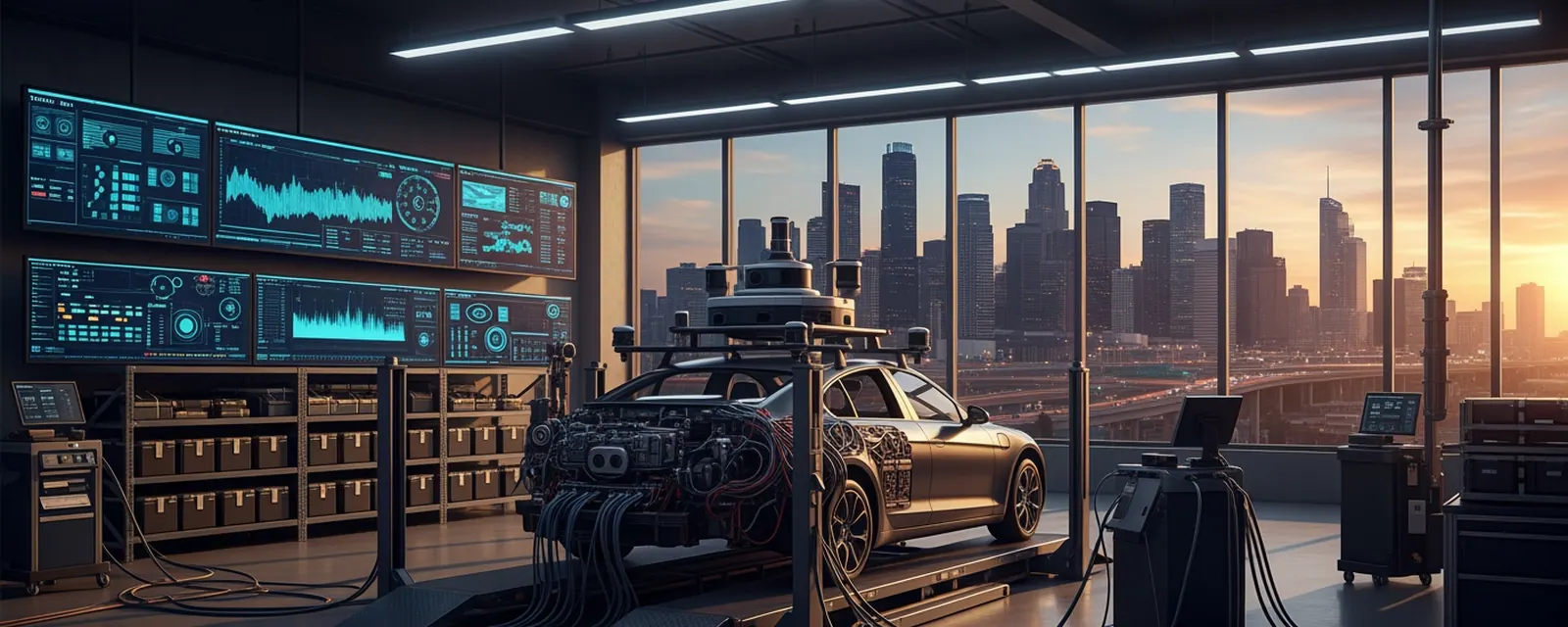 Auto Tech industry in the United States — illustrated cover for the Auto Tech Landscape of the United States