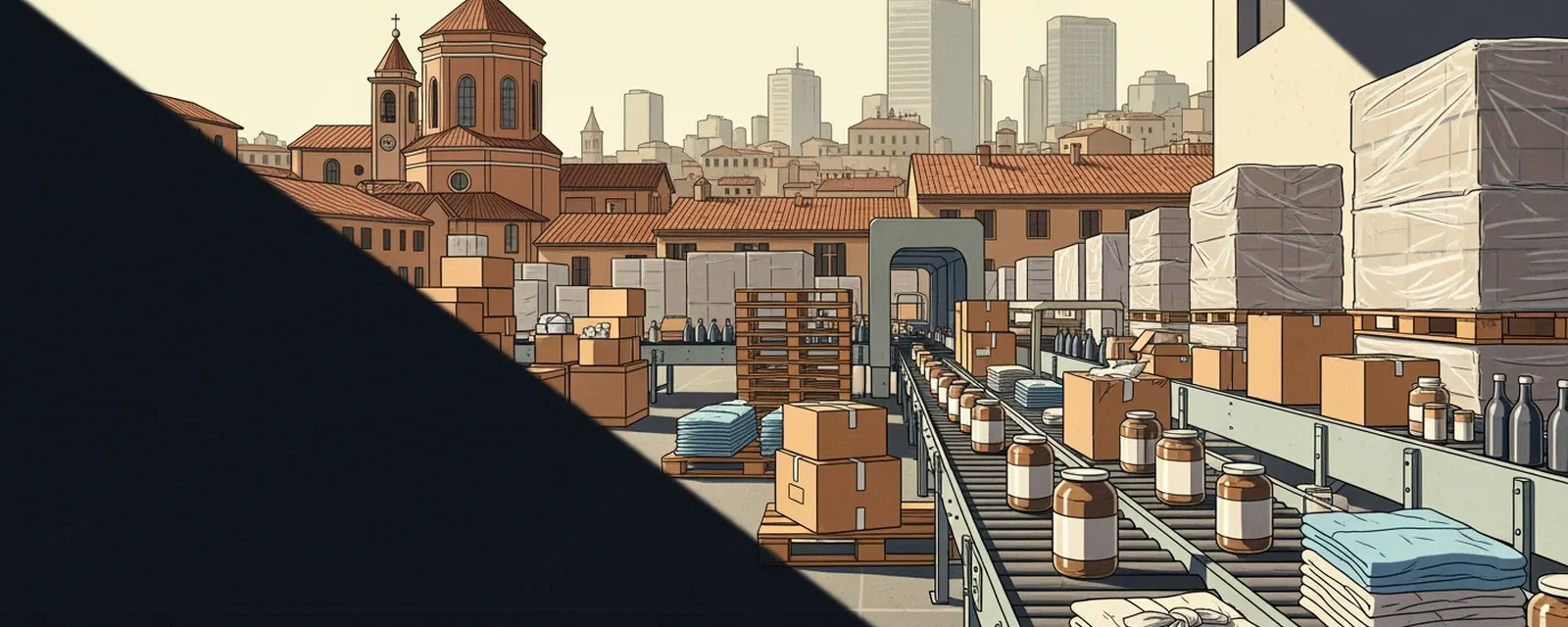 Consumer Goods industry in Italy — illustrated cover for the Consumer Goods Landscape of Italy