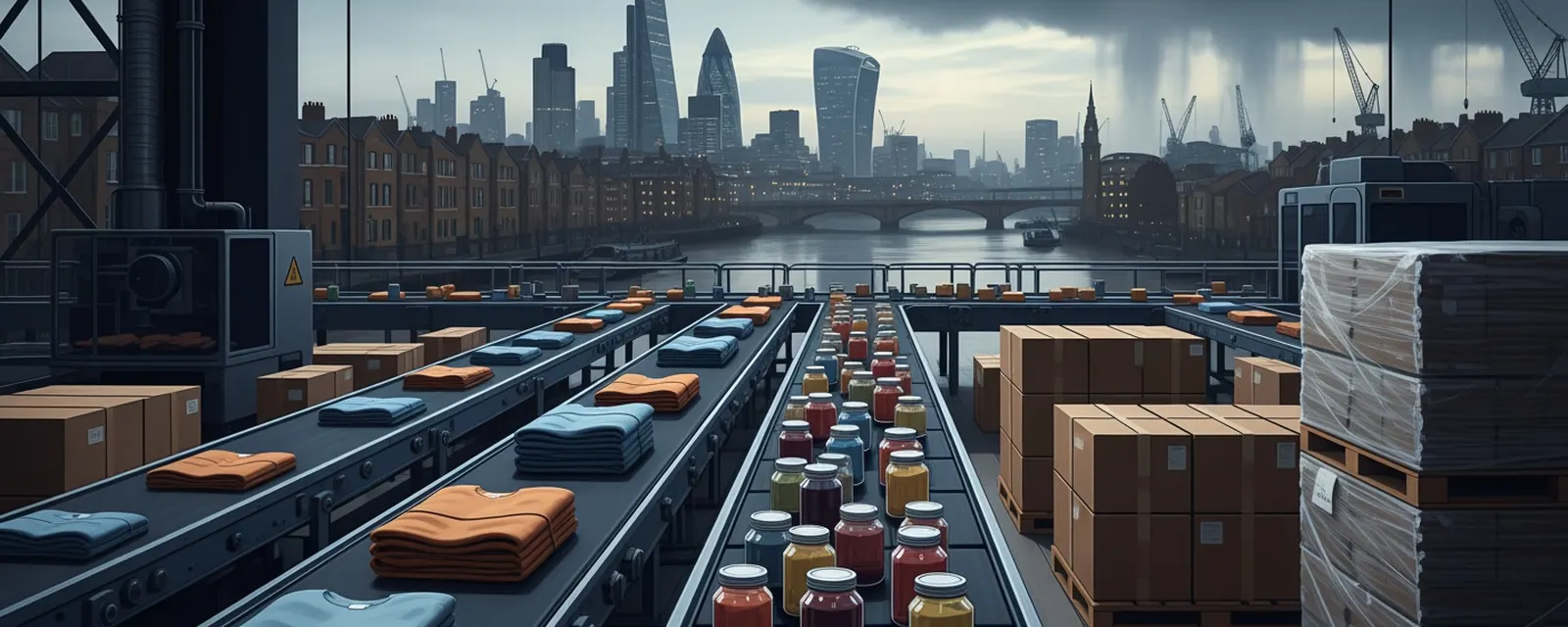 Consumer Goods industry in London — illustrated cover for the Consumer Goods Landscape of London