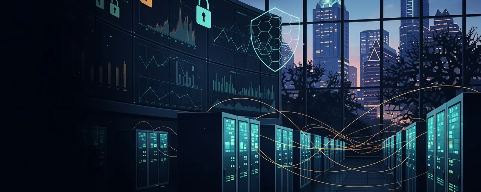 Cybersecurity industry in Austin — illustrated cover for the Cybersecurity Landscape of Austin