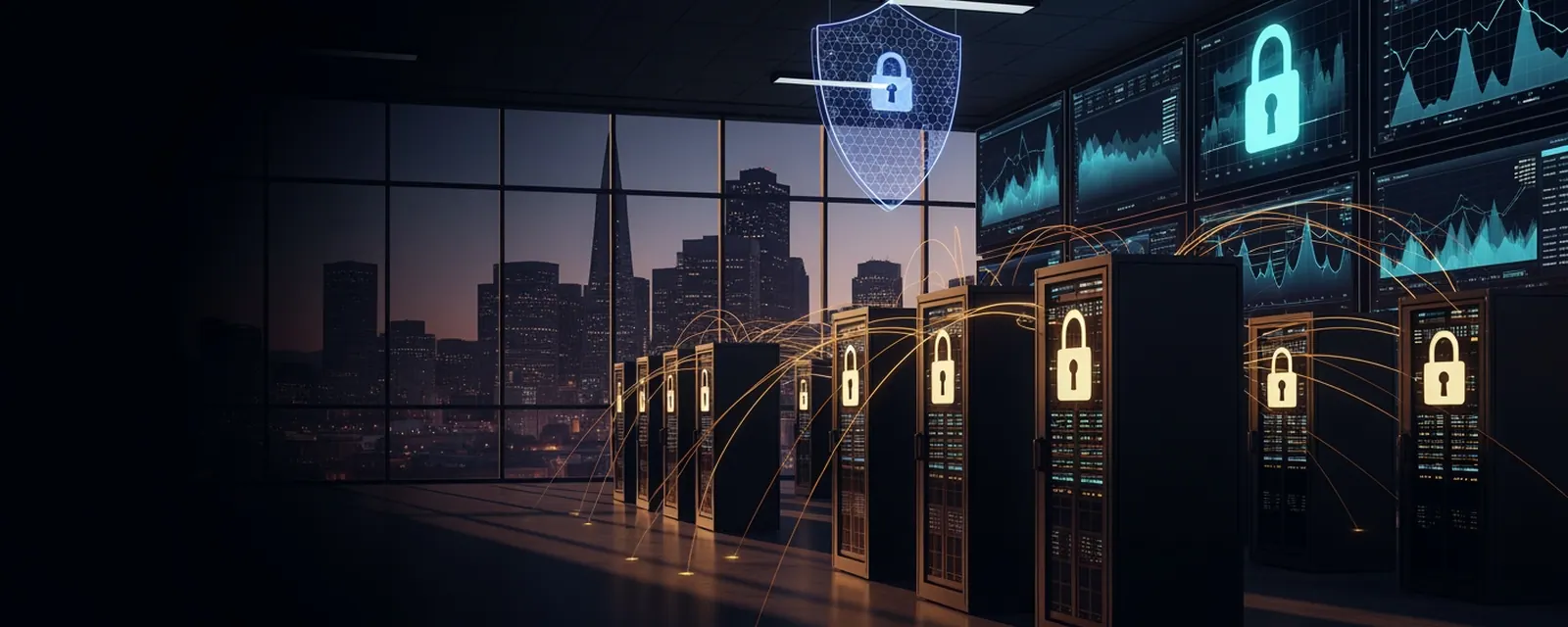 Cybersecurity industry in San Francisco — illustrated cover for the Cybersecurity Landscape of San Francisco