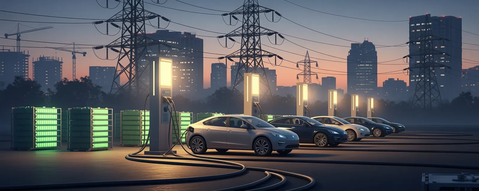 Electric Vehicles industry in India — illustrated cover for the Electric Vehicles Landscape of India