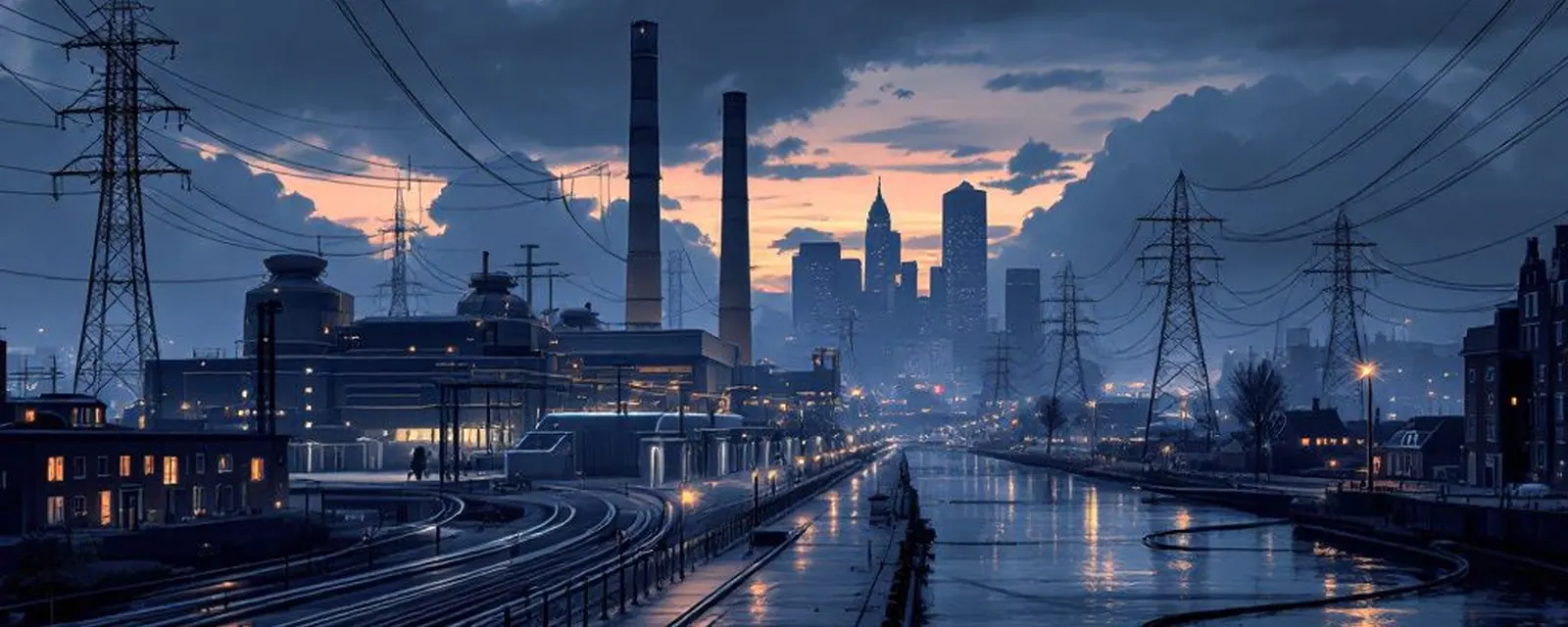 Energy industry in the Netherlands — illustrated cover for the Energy Landscape of the Netherlands