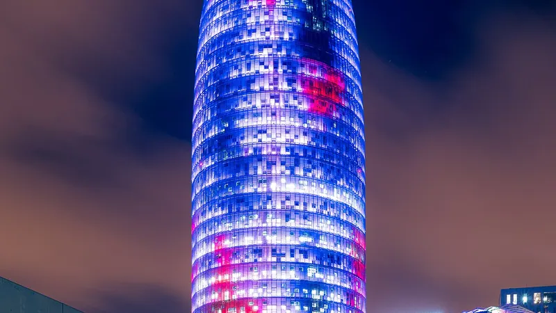 Barcelona skyline — Energy hub in Spain