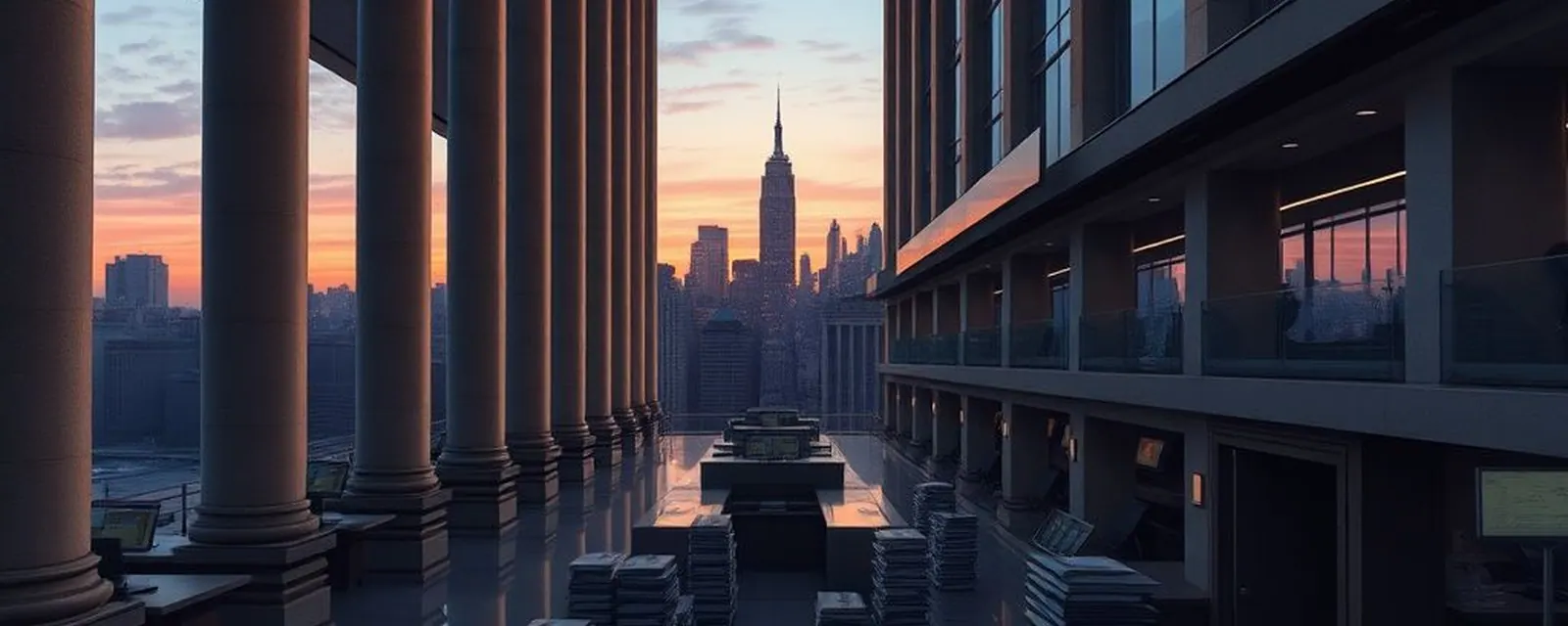 Financial Services industry in New York City — illustrated cover for the Financial Services Landscape of New York City