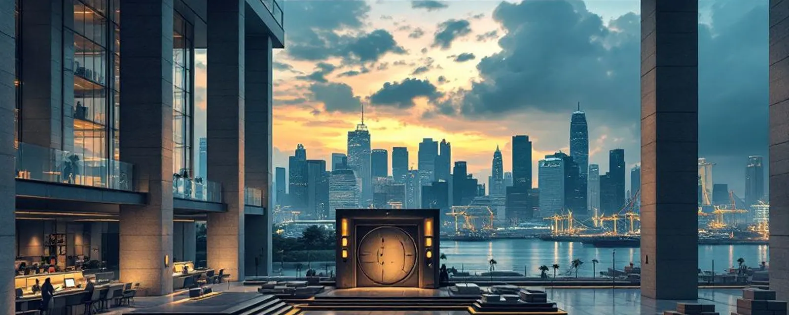 Financial Services industry in Singapore — illustrated cover for the Financial Services Landscape of Singapore