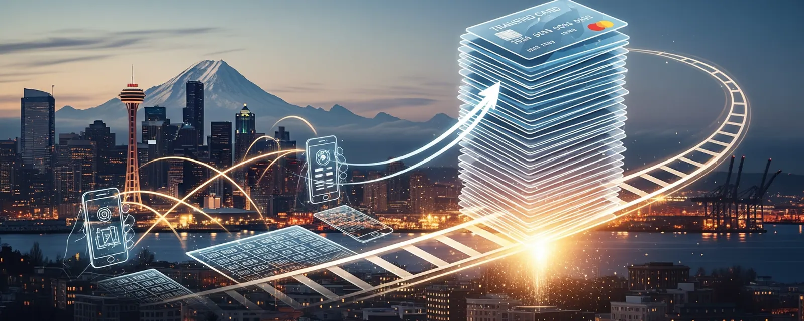 Fintech industry in Seattle — illustrated cover for the Fintech Landscape of Seattle