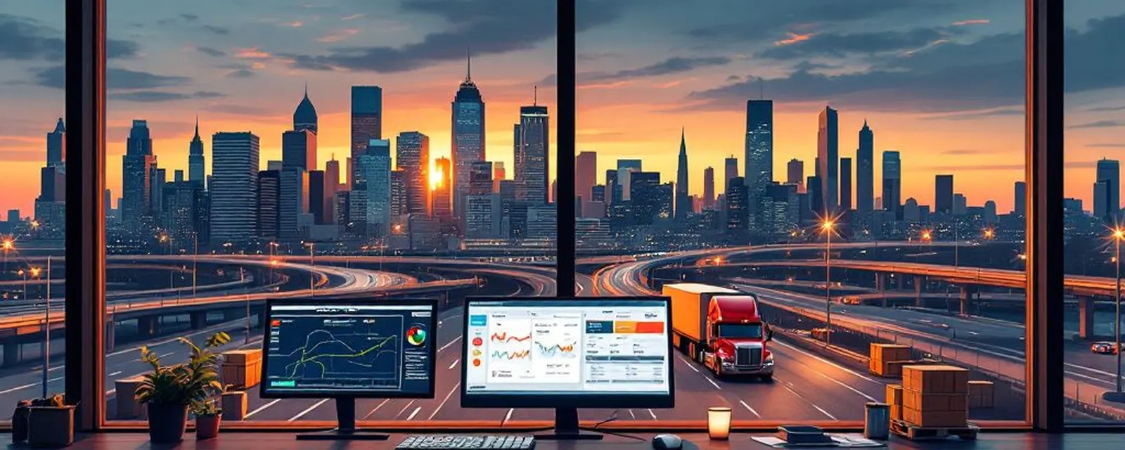 Fleet and Freight Tech industry in the United States — illustrated cover for the Fleet and Freight Tech Landscape of the United States