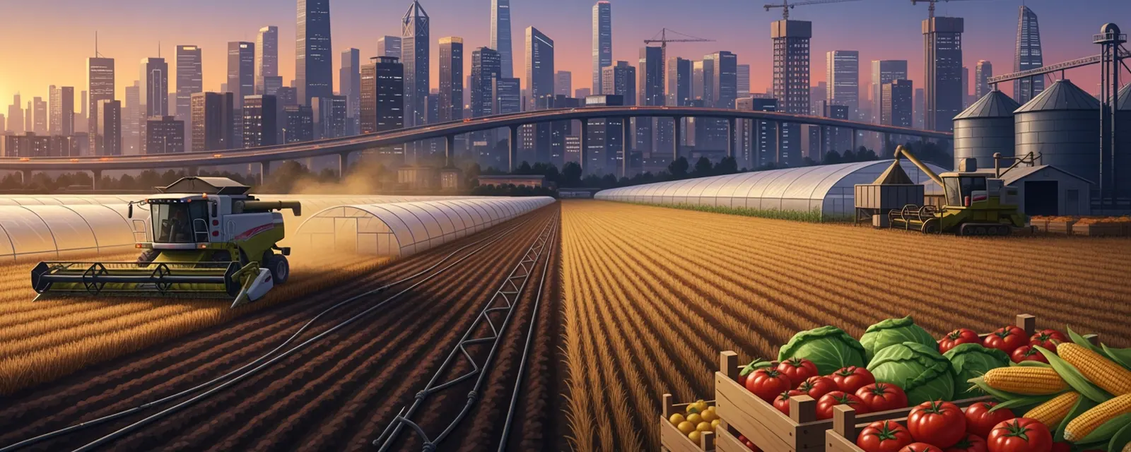 Food and Agriculture industry in China — illustrated cover for the Food and Agriculture Landscape of China
