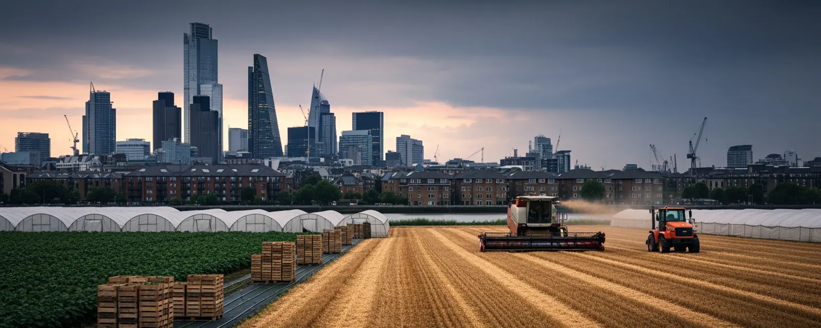 Food and Agriculture industry in London — illustrated cover for the Food and Agriculture Landscape of London