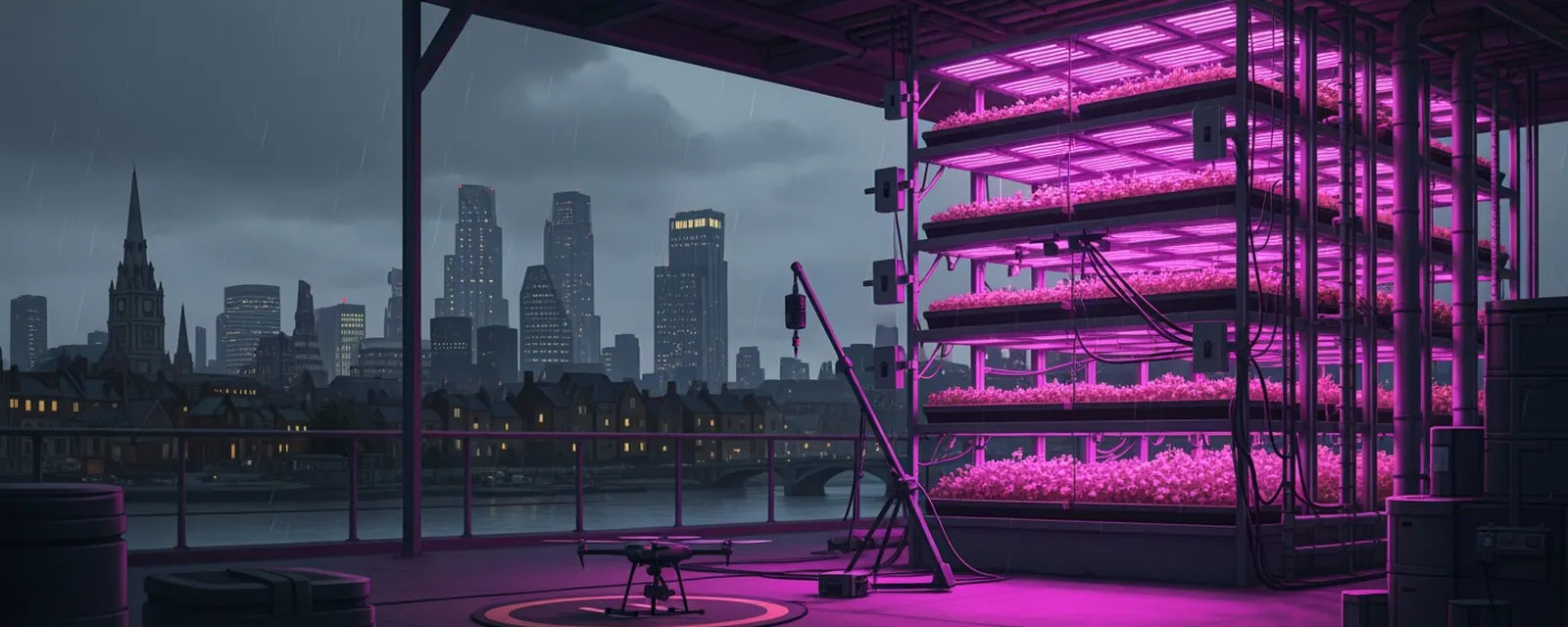 Food and Agriculture Tech industry in the United Kingdom — illustrated cover for the Food and Agriculture Tech Landscape of the United Kingdom