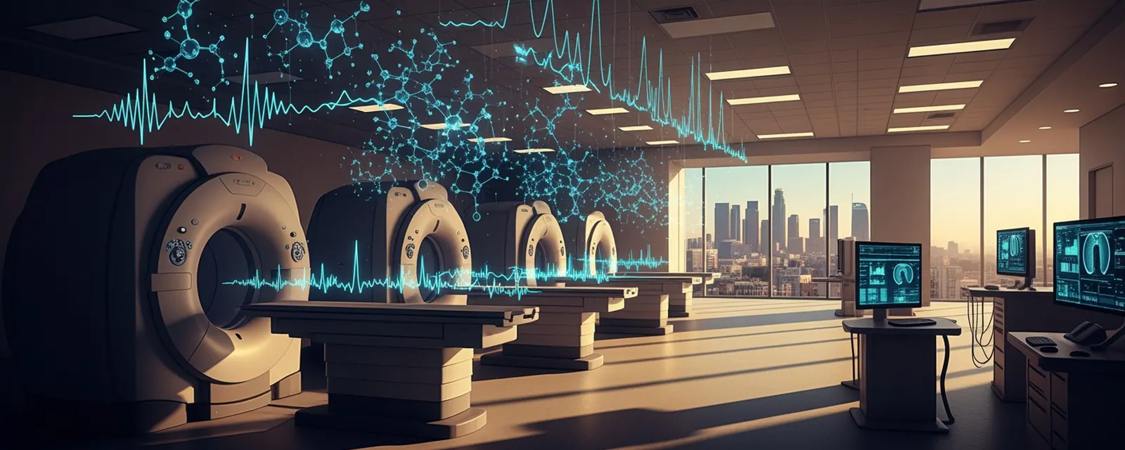 Healthtech industry in Los Angeles — illustrated cover for the Healthtech Landscape of Los Angeles