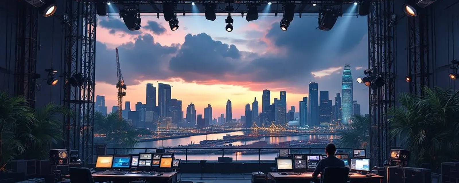 Media & Entertainment industry in Singapore — illustrated cover for the Media & Entertainment Landscape of Singapore