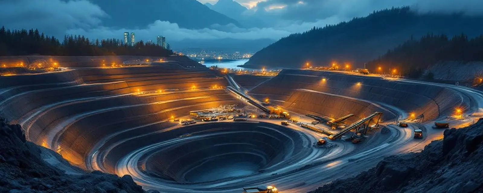 Mining industry in Vancouver — illustrated cover for the Mining Landscape of Vancouver