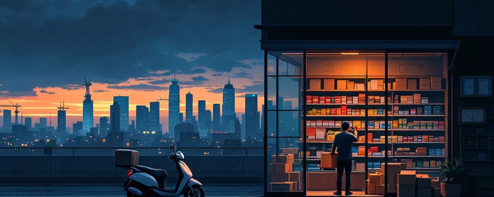 Quick Commerce industry in India — illustrated cover for the Quick Commerce Landscape of India