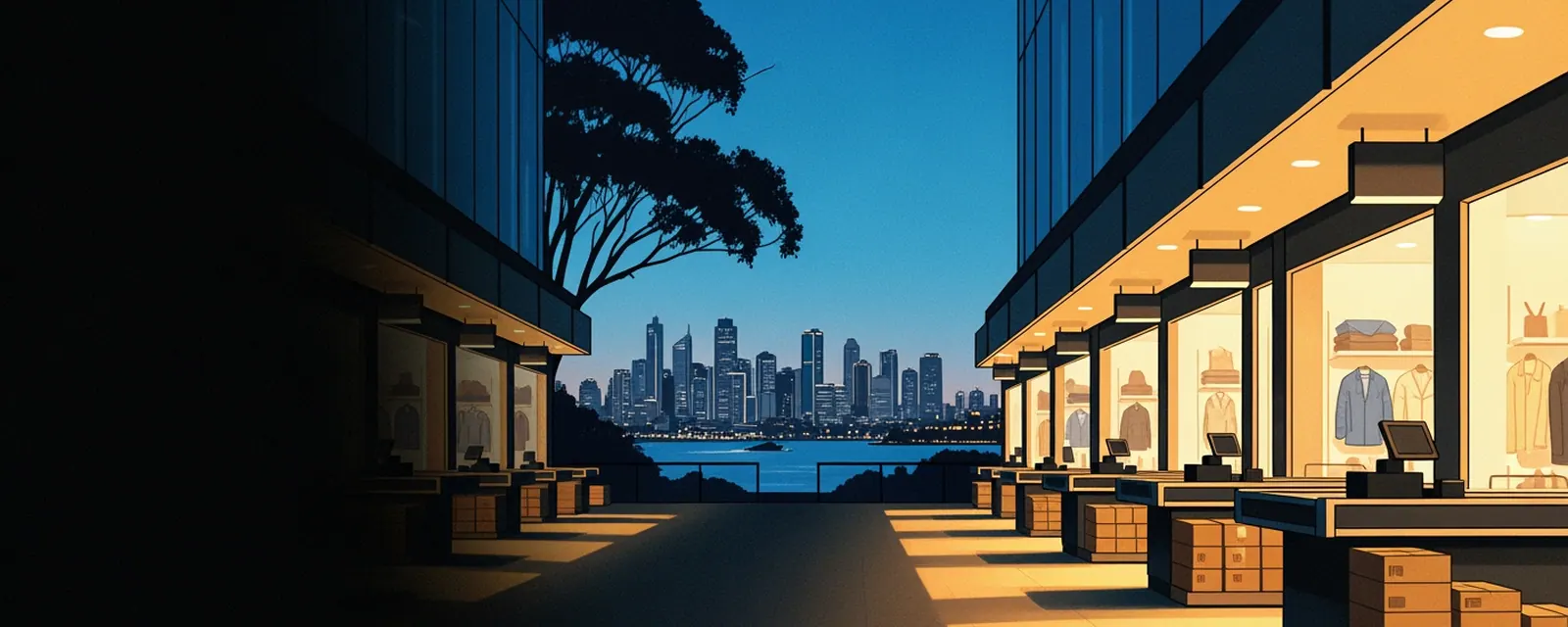 Retail industry in Australia — illustrated cover for the Retail Landscape of Australia