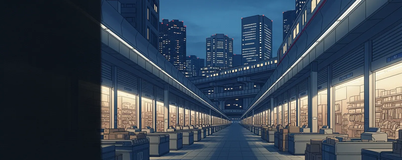 Retail industry in Japan — illustrated cover for the Retail Landscape of Japan