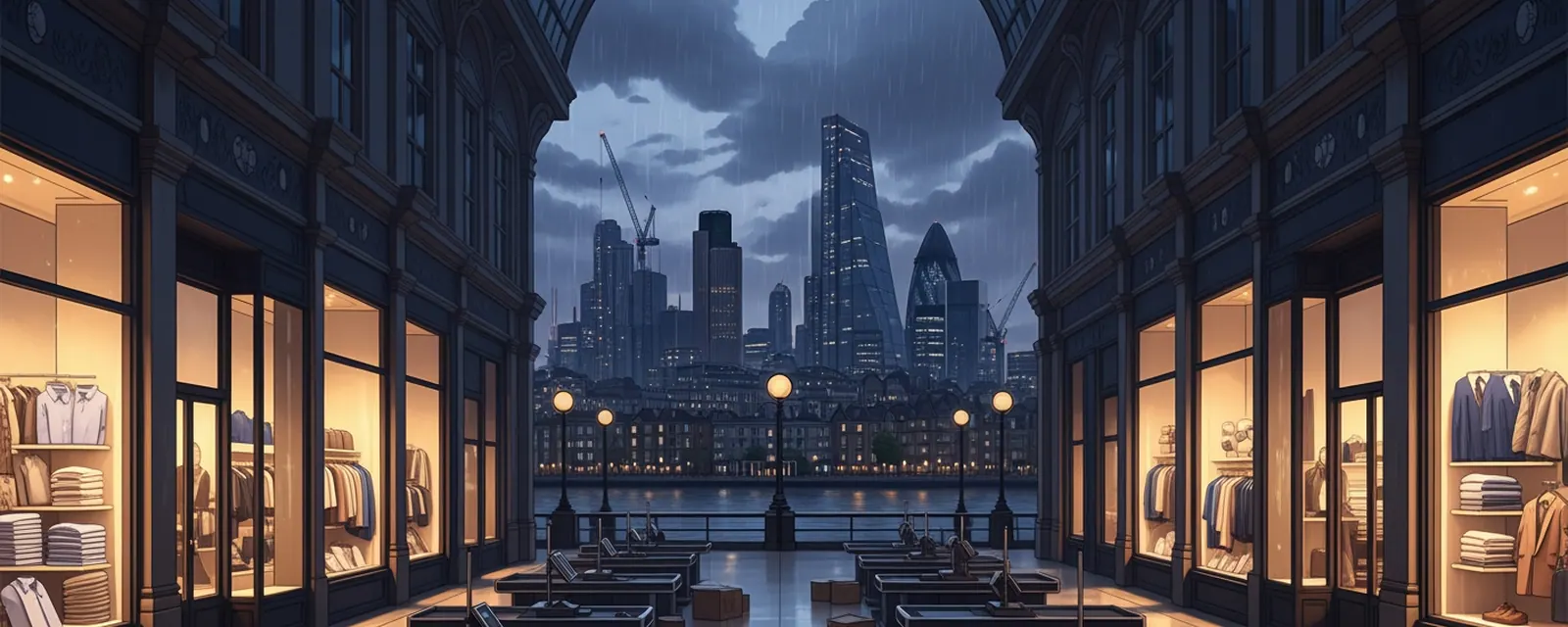 Retail industry in London — illustrated cover for the Retail Landscape of London