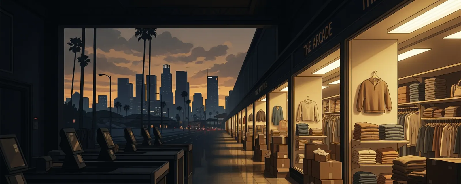 Retail industry in Los Angeles — illustrated cover for the Retail Landscape of Los Angeles