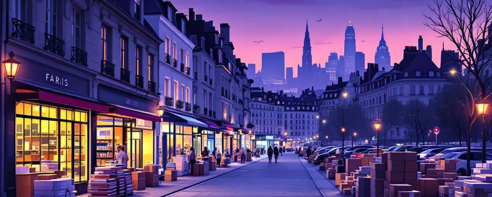 Retail industry in Paris — illustrated cover for the Retail Landscape of Paris