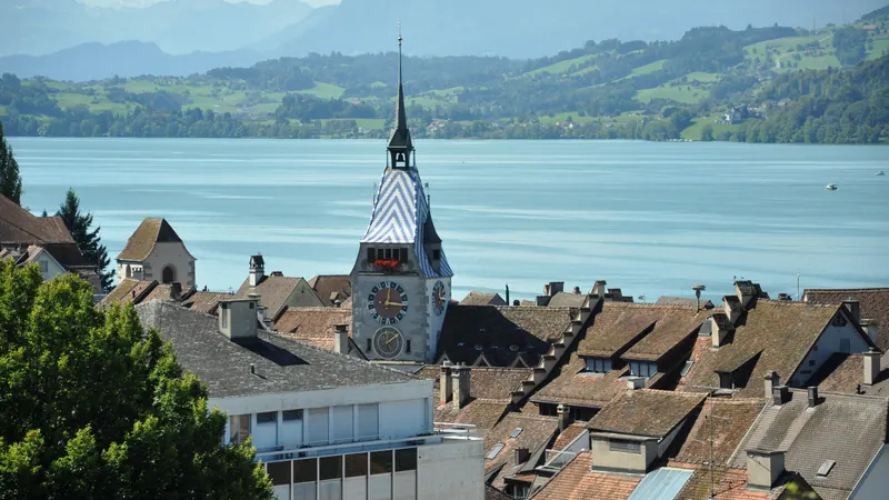 Zug skyline — Retail hub in Switzerland