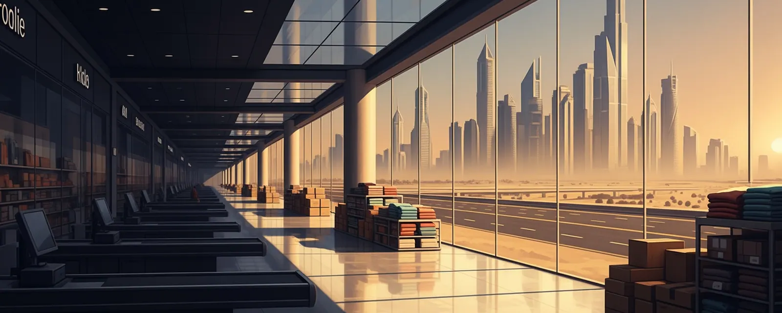 Retail industry in the United Arab Emirates — illustrated cover for the Retail Landscape of the United Arab Emirates