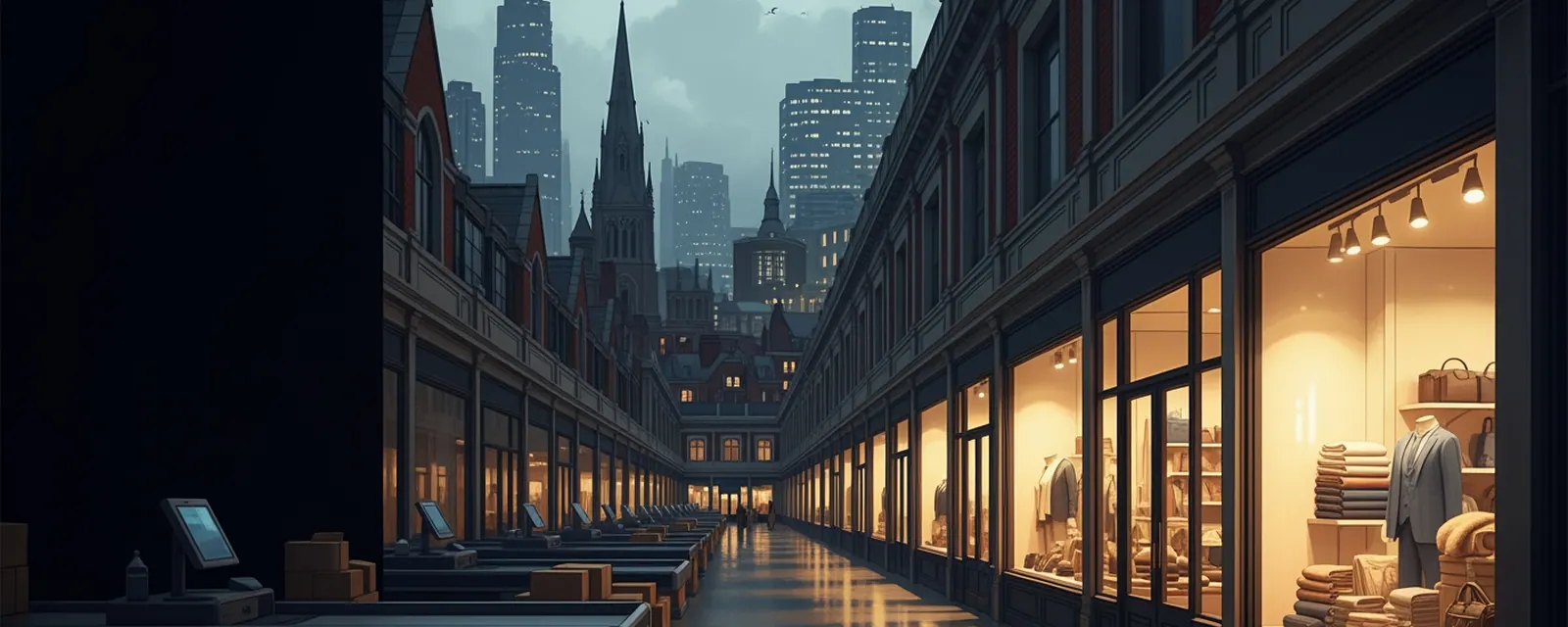 Retail industry in the United Kingdom — illustrated cover for the Retail Landscape of the United Kingdom