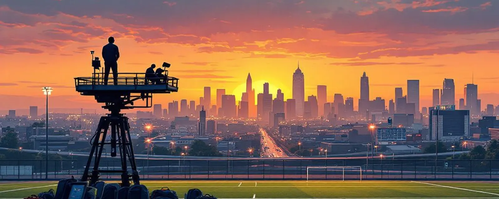 Sports Tech industry in the United States — illustrated cover for the Sports Tech Landscape of the United States
