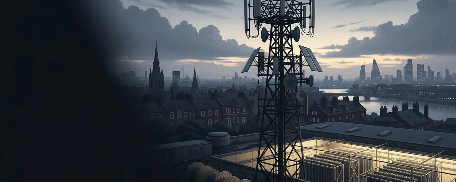 Telecom industry in the United Kingdom — illustrated cover for the Telecom Landscape of the United Kingdom