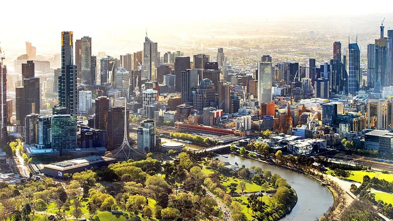 Melbourne skyline — Transportation and Logistics hub in Australia