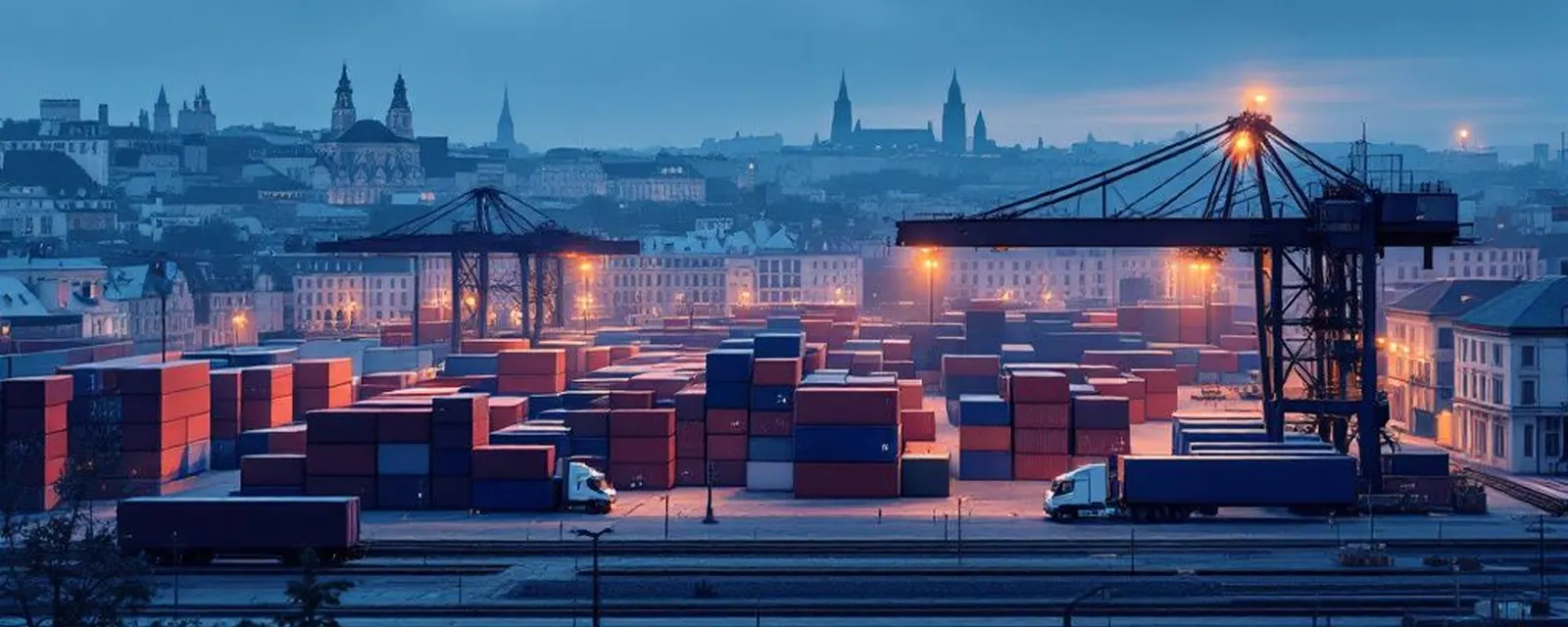 Transportation and Logistics industry in France — illustrated cover for the Transportation and Logistics Landscape of France