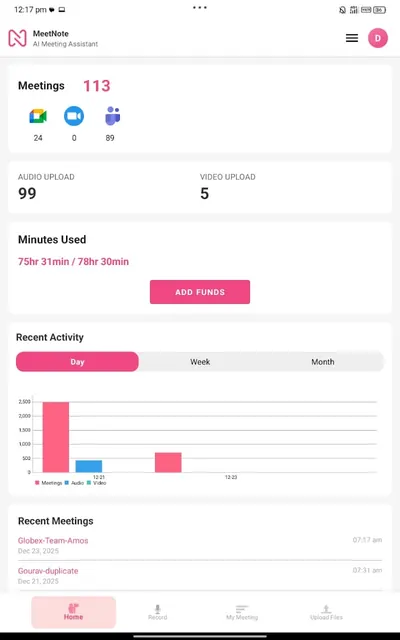 meetnote.ai screenshot 2