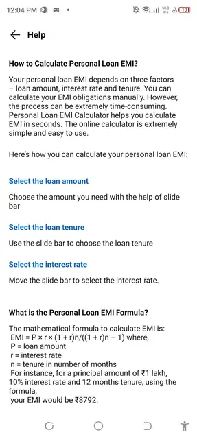 RamFincorp EMI Calculator screenshot 4
