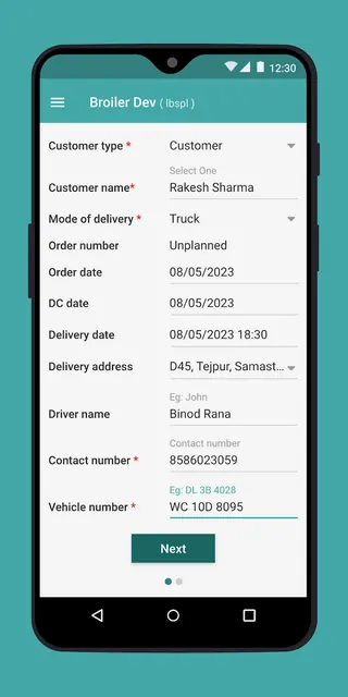 Broiler mobile application screenshot 6