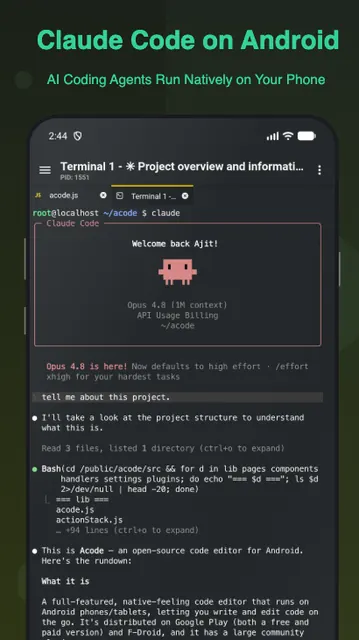 Acode — Terminal & AI Coding screenshot 2