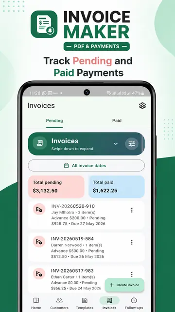 Invoice Maker - PDF & Payments screenshot 3