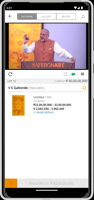 Saffronart screenshot 2