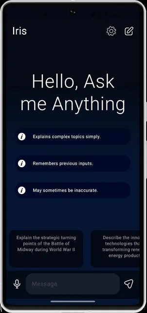 IRIS (offline GPT) screenshot 2