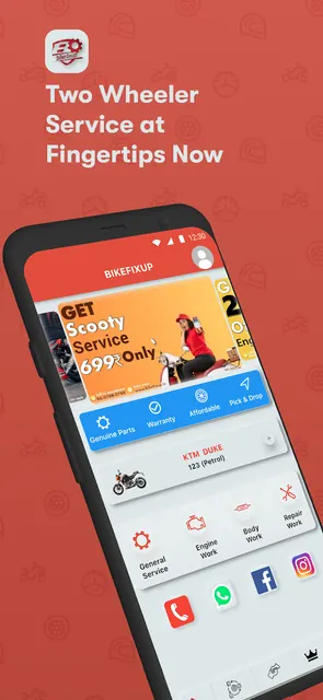 BikeFixup - Bike Service App screenshot 1