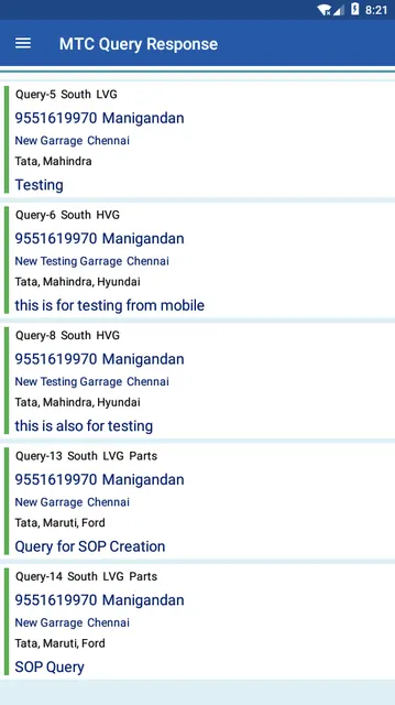MTR / MTC Query Handling screenshot 3