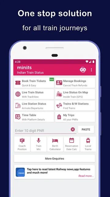Indian Train Status - minits screenshot 3