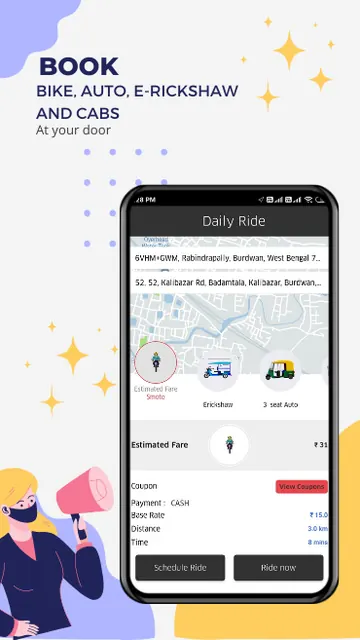 Sevacabs - Bike, Auto & Cab screenshot 2