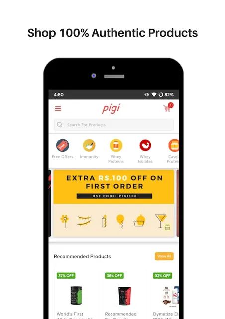Pigi Supplements: Whey Protein screenshot 1